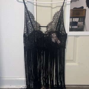 Gorgeous black fringe Lingerie